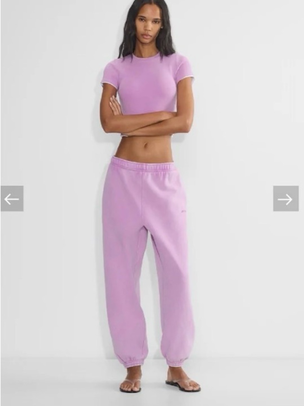 Aritzia Cozy Fleece Jogger in Sunfaded Ice Pop Purple size S NWT